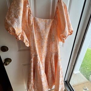 Ivy City Co Peach Floral Dress